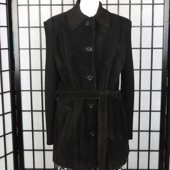 Vakko Jackets & Blazers - Vintage Vakko Suede & Knit Coat